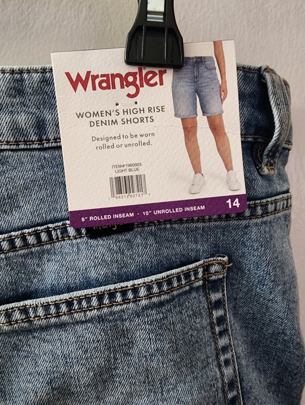 NWT JEAN SHORTS SIZE 14 HIGH RISE BAMUNDA WEAR TWO WAYS BY WRANGLER